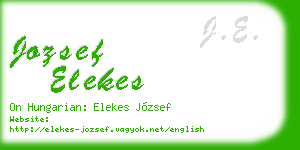 jozsef elekes business card