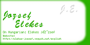 jozsef elekes business card